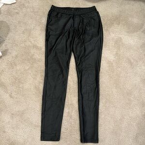 Hue Black Leather Leggings